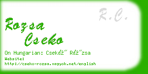 rozsa cseko business card